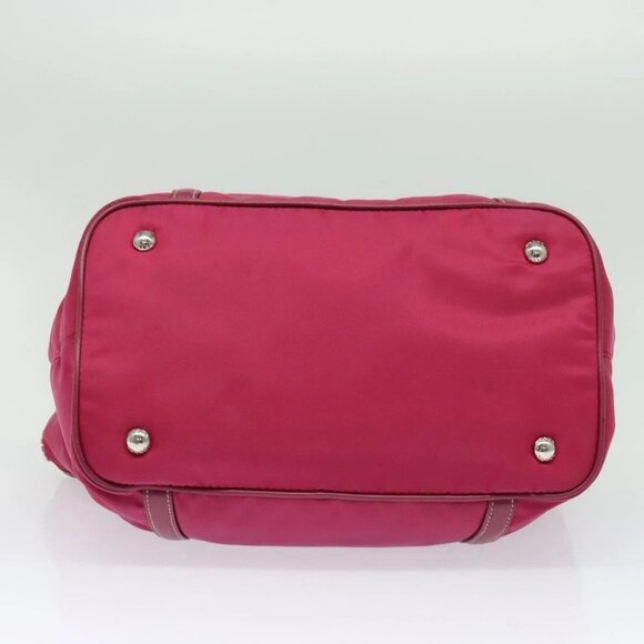 PRADA Tote Bag Nylon 2way Pink Silver Auth - Picture 10 of 16